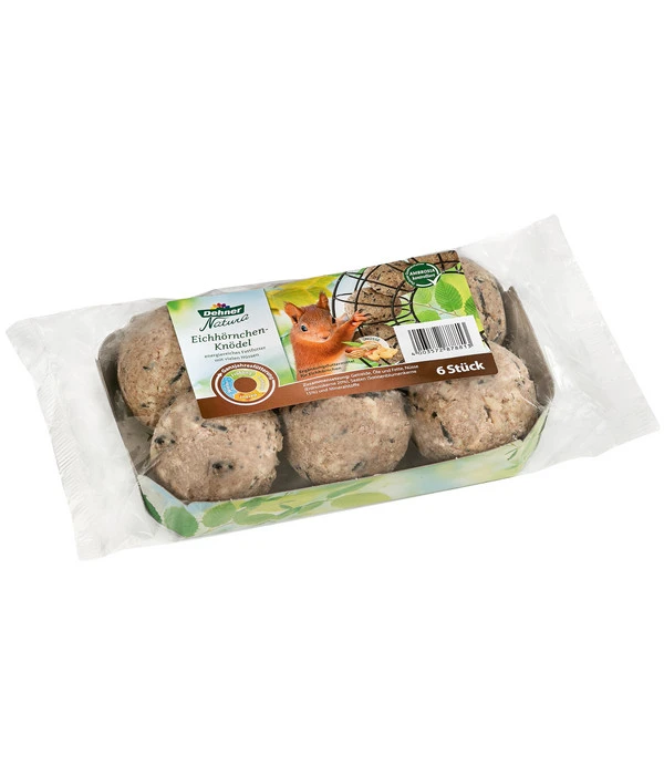 Dehner Natura Eichhörnchen-Knödel, 6 Stk. Je 100 G 3 Dehner Natura Eichhörnchen-Knödel, 6 Stk. Je 100 G