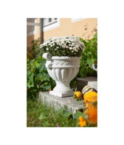 Fantasieco Stein-Vase Baden, Weiß, Ca. Ø45/H42 Cm -Tepro Store 2388742 WE MO 001 VaseMarmorWeiss46cm