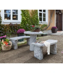 Dehner Granit-Gartenbank, Gebogen, 2-Sitzer -Tepro Store 2741668 2741676 WE MO 001 GranitTischRundGartenbank