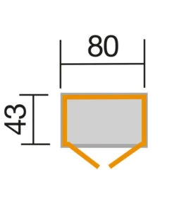 Weka Balkon-/Terrassenschrank 195, Ca. B80/H160/T43 Cm -Tepro Store 2916005 WE DE 001 WekaTerrassenschrank
