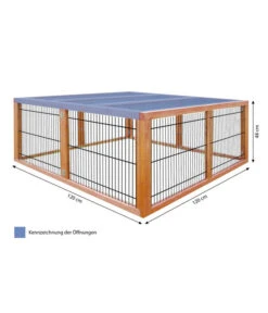 Elmato® Freilaufgehege Deluxe, Ca. B120/H48/T120 Cm -Tepro Store 3154911 WE BG 001 ElmatoFreilaufDeluxe