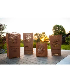 Ferrum FCB Feuerkorb Rekordmeister, Eckig, Rost, Ca. B40/H87/T40 Cm -Tepro Store 3161965 3161981 3162005 3162047 WE MO 004 FeuerkorbFeuerstelleFanFCBayernFCB