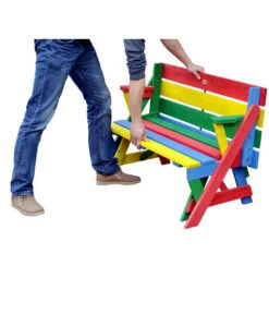 Habau Kinder Picknickbank Bunt, 100 X 50 X 62 Cm -Tepro Store 4031100 WE FS 003 KinderPicknickbank