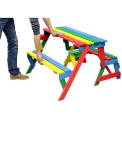 Habau Kinder Picknickbank Bunt, 100 X 50 X 62 Cm -Tepro Store 4031100 WE FS 005 KinderPicknickbank