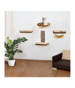 Silvio Design Katzen Kletterwand 6-teilig 5 Silvio Design Katzen Kletterwand 6-teilig -Tepro Store 4044426 WE FS 002 KatzenKletterwandbeigebraun