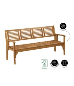 Dehner Klappbank Douglas, 4-Sitzer -Tepro Store 4069431 WE IG 001 DehnerKlappbankDouglas4Sitzer