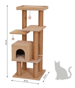 Dehner Lieblinge Kratzbaum Nele, Ca. B50/H122/T50 Cm -Tepro Store 4124673 WE BG 001 DehnerMarkenqualitaetKatzenkratzbaumNele Katze