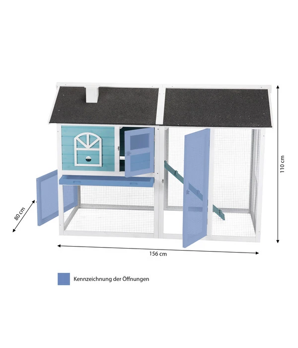 Trixie Kleintierstall Mit Freilaufgehege, Ca. B156/H110/T80 Cm 5 Trixie Kleintierstall Mit Freilaufgehege, Ca. B156/H110/T80 Cm – Bild 3