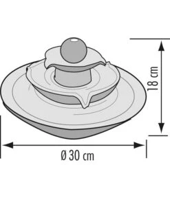 Seliger Zimmerbrunnen Pisa, Ca. Ø30/H18 Cm -Tepro Store 4317376 WE DE 001 SeligerZimmerbrunnenPisaBlau