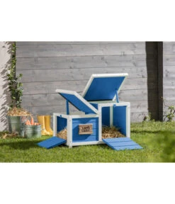 Dehner Nagerschlafhaus Happy Home Teatro, Blau, Ca. B70/H45/T43 Cm -Tepro Store 4427753 WE M 002 DehnerMarkenqualitaetNagerschlafhausTeatro