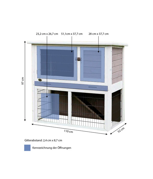 Trixie Kleintierstall, Ca. B104/H97/T52 Cm 6 Trixie Kleintierstall, Ca. B104/H97/T52 Cm – Bild 4
