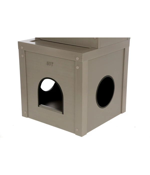 KERBL Katzenspielhaus Alex ECO, Grau, Ca. B42/H152,5/T42 Cm 8 KERBL Katzenspielhaus Alex ECO, Grau, Ca. B42/H152,5/T42 Cm – Bild 6