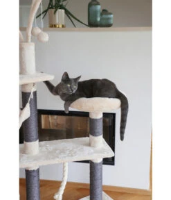 KERBL Kratzbaum Creativ Adventure, Beige, Ca. B140/H150/T50 Cm -Tepro Store 6603278 WE MO 002 KratzbaumAdventure