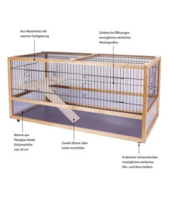 Skyline Nagerkäfig Hoppelgarden 120, Ca. B120/H70/T71,4 Cm 11 Skyline Nagerkäfig Hoppelgarden 120, Ca. B120/H70/T71,4 Cm -Tepro Store 6649990 WE IG 003 SkyNHHoppelgarden120