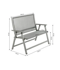 Dehner Klappbank Chicago, 2-Sitzer -Tepro Store 6701783 WE BG 001 KLAPPBANKCHICAGO