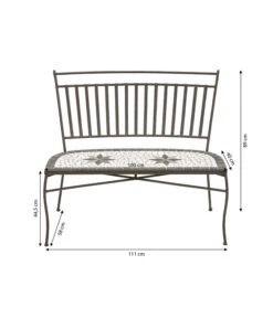 Dehner Mosaikbank Diana, 2-Sitzer -Tepro Store 6701791 WE IG 001 MosaikbankDiana