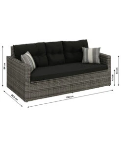 Dehner Flecht-Truhenbank Föhr, 3-Sitzer -Tepro Store 6704795 WE BG 001 TruhenbankFoehrNeu