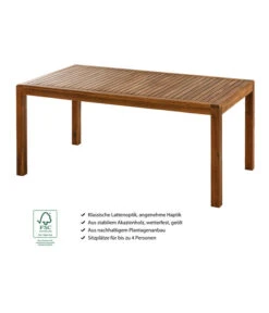 Dehner Gartentisch Lima, Ca. B160/H75/T90 Cm -Tepro Store 6708713 WE IG 001 TischLima