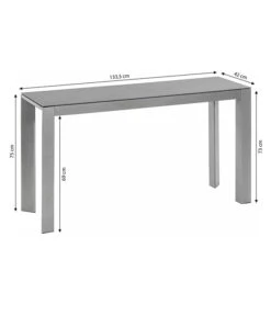 Dehner Balkontisch Chicago, Ca. B133,5/H75/T42 Cm -Tepro Store 6734651 WE BG 001 BalkontischChicagoSchmalNE