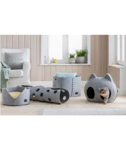 Dehner Lieblinge Katzenspielzeug Spieltunnel Dream Team Two-Stage, Ca. Ø25/B100 Cm -Tepro Store 6738868 6739643 6739635 6739650 001 Moodbilder