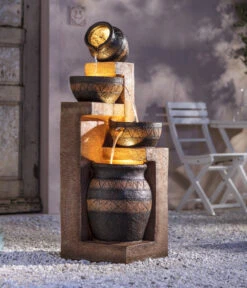 Dehner Polyresin-Gartenbrunnen Monterry, Ca. H117,5 Cm -Tepro Store 6742472 WE MO 003 DehnerPolyresinGartenbrunnenMonterryNEU