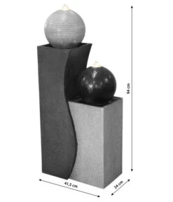 Dehner Polyresin-Gartenbrunnen Ying Yang, Ca. H94 Cm -Tepro Store 6742506 WE DE 001 DehnerPolyresinBrunnenYingYang