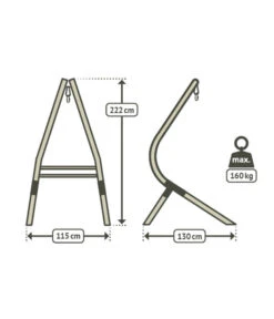 La Siesta Hängesesselgestell Calma Nature 11 La Siesta Hängesesselgestell Calma Nature -Tepro Store 6743306 WE FS 003 HMStaenderCalmaNature