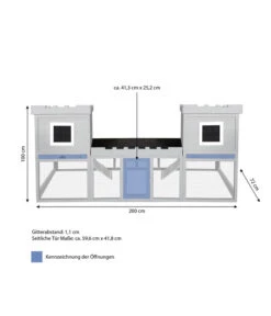 Dehner Nagerheim Happy Home Nottingham, Ca. B200/H100/T72 Cm 15 Dehner Nagerheim Happy Home Nottingham, Ca. B200/H100/T72 Cm -Tepro Store 6767164 WE BG 001 DehnerNagerheimNottinghamMGg