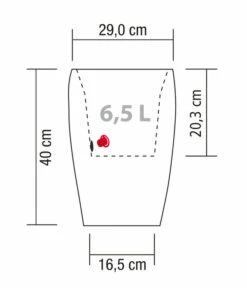 Scheurich Kunststoff-Topf Barceo High, Rund -Tepro Store 6878946 WE BG 001 ScheurichTopfBarceoHigh