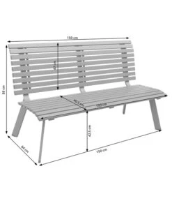 Dehner Bank London, 3-Sitzer -Tepro Store 6893762 6893770 6893788 WE DE 001 AlubankLondonSkizze