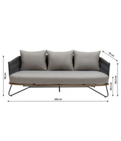 Dehner Gartenlounge Monte Carlo, 4-teilig 22 Dehner Gartenlounge Monte Carlo, 4-teilig -Tepro Store 6895346 WE BG 001 LoungeMonteCarlo