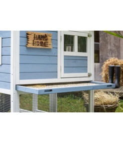 Dehner XXL Nagerheim Happy Home Funny, Hellblau, Ca. B170/H120/T99 Cm -Tepro Store 6896997 WE DE 005 DehnerMarkenqualitaetKaninchenstallFlocke
