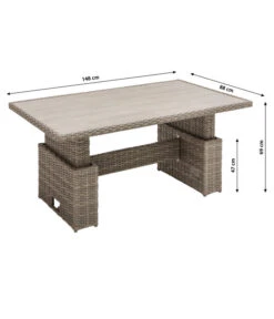 Dehner Geflechtlounge Bologna, 5-teilig -Tepro Store 6903447 WE BG 004 LoungeBolognaNEU