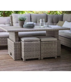 Dehner Geflechtlounge Bologna, 5-teilig -Tepro Store 6903447 WE MO 002 LoungeBolognaNEU