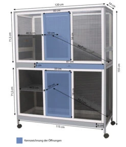 Dehner Lieblinge Nagerheim Nevio, Ca. B120/H155/T54 Cm -Tepro Store 6932438 WE BG 001 DehnerLieblingeNagerheimIndoorNevio