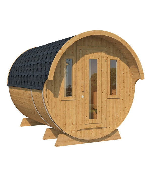 Wolff Finnhaus Saunafass 330 De Luxe Bausatz, Thermoholz, Ca. B235/H242/T330 Cm 3 Wolff Finnhaus Saunafass 330 De Luxe Bausatz, Thermoholz, Ca. B235/H242/T330 Cm