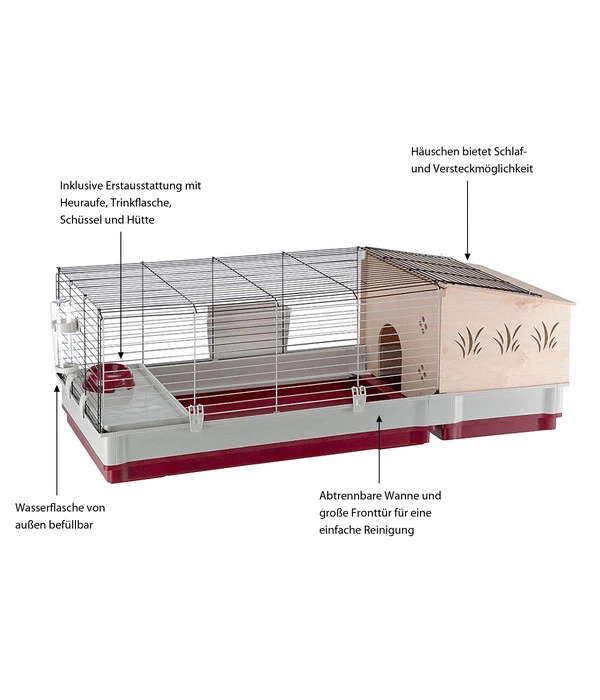 Ferplast Nagerheim Krolik 140 Plus, Ca. B142/H50/T60 Cm 8 Ferplast Nagerheim Krolik 140 Plus, Ca. B142/H50/T60 Cm – Bild 6