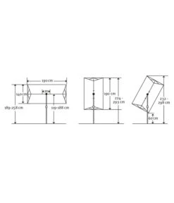 Schneider Sonnenschirm Novara, Rechteckig, Ca. B190/T140 Cm -Tepro Store 6953541 WE BG 001 SchneiderSonnenschirmNovarasilvergrau