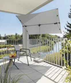 Schneider Sonnenschirm Novara, Rechteckig, Ca. B190/T140 Cm -Tepro Store 6953541 WE MO 001 SchneiderSonnenschirmNovarasilbergrau