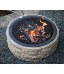 Westmann Feuerstelle, Ca. B90/H54/T90 Cm 16 Westmann Feuerstelle, Ca. B90/H54/T90 Cm -Tepro Store 6992572 WE MO 004 FeuerschaleMGitter90cm